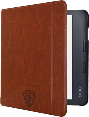 Image de Dutch Shield - Slimfit Case Housse pour Kobo Libra 2 Ebook - Housse à rabat Ereader Housse de protection Cover Slimfit Sleepcover, Marron