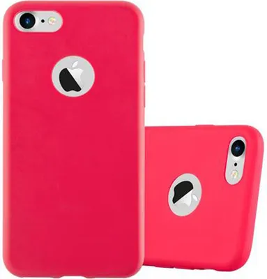 Produktbild von Cadorabo Hülle für Apple iPhone 7 / 7S / 8 / SE 2020 Schutzhülle in Rot Handyhülle TPU Silikon Etui Case Cover
