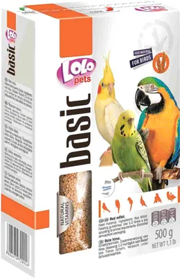 Produktbild von Lolo Pets Rote Hirse 500G - Hochwertiges Futter Für Vögel Und Nager