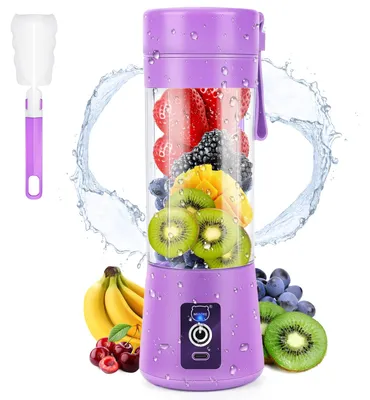 Tragbarer Mixer, USB-wiederaufladbar, 6 Edelstahlklingen, 2000 mAh, 349 ml