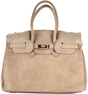Image de Sac à main en cuir | Suède - Beige