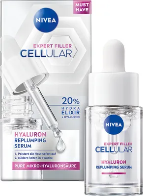 Produktbild von NIVEA Cellular Expert Filler Hyaluron Replumping Serum, Frauen, Jeder Hauttyp, 15 ml