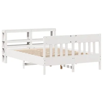 Produktbild von Massivholzbett ohne Matratze Weiß 160x200 Kiefernholz