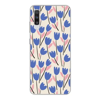 Produktbild von MuchoWow® Handyhülle Schutzhülle Hülle für Samsung Galaxy A70 Blume - Muster - Tulpe Silikon Softcase Handy Hülle - Schutzhaube