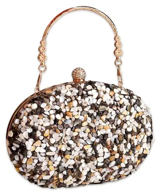 Produktbild von Glitzer Pailletten Clutch Tasche Damen Abendtasche Hochzeit Brautbörse Handtasche Funkelnd Schultertasche Elegante Klein Tasche Glänzend Umhängetasche Grau