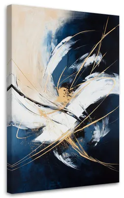 Immagine prodotto di Quadro su tela, Astratto blu beige - 60x90