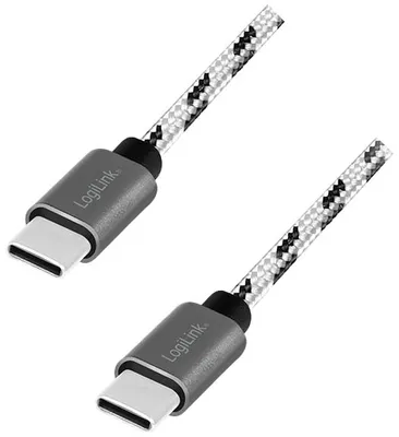 Obrázek produktu pro LogiLink CU0200, USB C, USB C, USB 2.0, 0,48 Gbit/s, Černá, Bílá