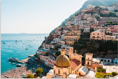 Produktbild von MuchoWow® Poster Italien - Positano - Häuser 90x60 cm - Schlafzimmer
