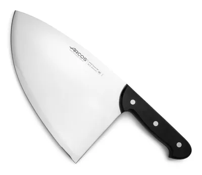 Immagine prodotto di Macheta Arcos Universal 287300 in acciaio inox Nitrum e mango in poliossimetilene e lamiera di 26 cm e 2 mm di spessore in una scatola.