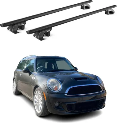 Image de Barres de toit transversales pour Mini Clubman R55 2009-2014 Alu Noir 2x ABE