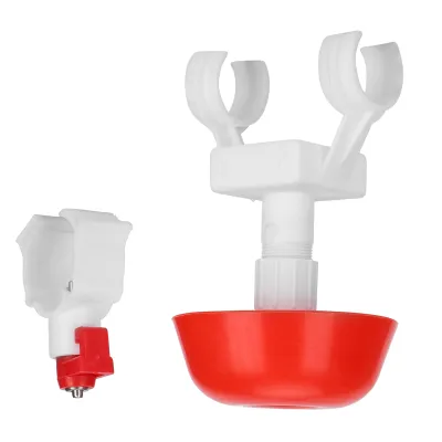 Immagine prodotto di Distributore automatico di acqua con supporto per capezzoli in plastica per polli, distributore regolabile di acqua per pollame (ciotola dell'acqua da G3/4 di pollice)