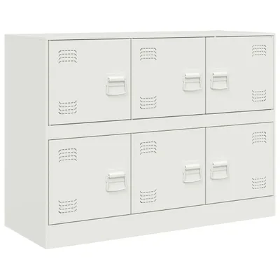 Image de Buffet blanc 99x39x73 cm acier