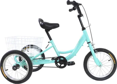 Obrázek produktu pro Dětské kolo – jednorychlostní – rám z vysokouhlíkové oceli – volnoběh 18T – výška sedla 55–65 cm – šířka řídítek 52 cm – 118×51,5×70–76 cm – světle zelená barva