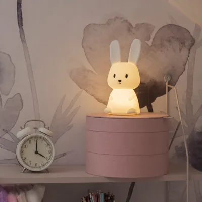 Produktbild von LED Nachtlicht Hase STUPSI - Einschlaflicht - H: 20cm - Warmweiß/Farbwechsel - Batteriebetrieb