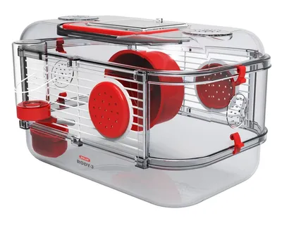 Immagine prodotto di Gabbia per criceti Rody 3 MINI rosso 33x21x18cm Zolux