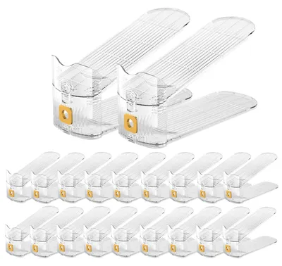 20er Set durchsichtige Schuh-Organizer, verstellbar, platzsparend