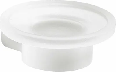 Image de Sapho Gedy Pirenei - Porte-savon avec support, blanc mat/verre satiné PI1102