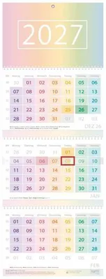 Obrázek produktu pro Tříměsíční kalendář Rainbow 2027