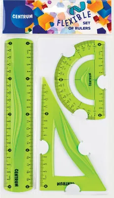 Immagine prodotto di Set geometrico flessibile: righello, eccentrico, goniometro 86917 CENTRUM