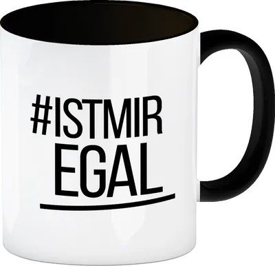 Produktbild von #istmiregal Kaffeebecher Henkel und Innenseite Schwarz