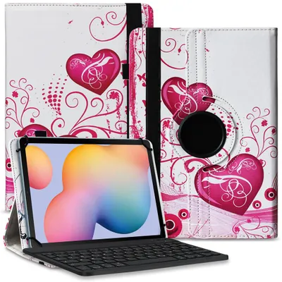 Produktbild von Tablet Tasche Tastatur für Samsung Galaxy Tab S11 S10 S9 FE Hülle Schutzhülle BluetoothFarbe Uni 360 Taschen:Motiv 5