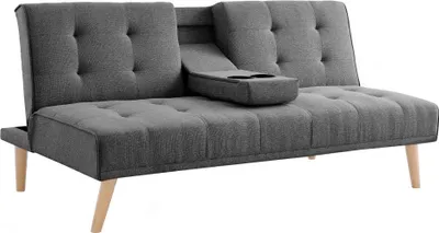 Zdjęcie produktu dla Kondela Rozkładana sofa Babet - ciemnoszary / buk
