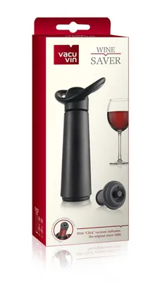 Produktbild von Vacu vin O987460 Weinpumpe Concerto schwarz mit 4 Stopfen