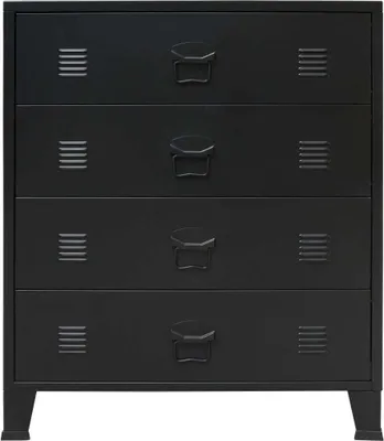 Immagine prodotto di vidaXL Cassettiera in metallo stile industriale 78 x 40 x 93 cm nero