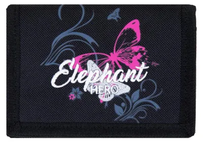 Produktbild von Geldbörse Schülerbörse Mädchen Kindergeldbörse Elephant Hero Signature Börse Klettbörse Schmetterling Geldbeutel Wallet - Butterfly Pink 12674