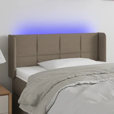 Produktbild von vidaXL LED Kopfteil Taupe 93x16x78/88 cm Stoff - LED Kopfteil - LED Kopfteile - Kopfteil - Bett-Kopfteil