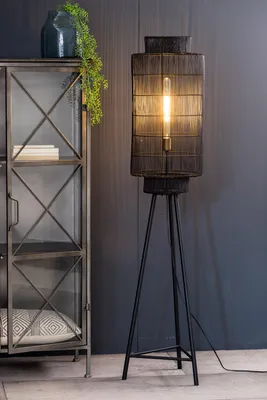 Productafbeelding van Bohemian vloerlamp Gruaro zwart Ø 32cm