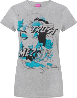 Obrázok produktu pre Disney Dámske tričko Aladdin Trust Me NS4719 (XL) (Grau)