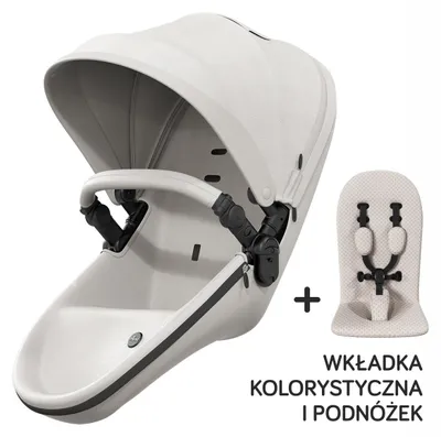 Produktbild von Mima Xari Max Sitzeinheit für Kinderwagen Snow White, reversibel mit 5-Punkt-Gurt und magnetischer Schnalle