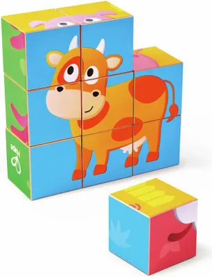 Produktbild von Hape HAPE dėlionė-kaladėlės Fermos gyvūnai, E1618A