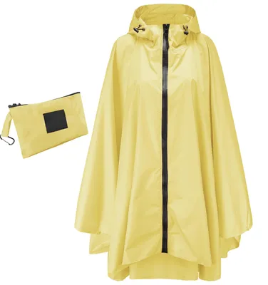 Immagine prodotto di Omgoods - Impermeabile, poncho antipioggia da donna - Elegante poncho riutilizzabile per attività all'aperto