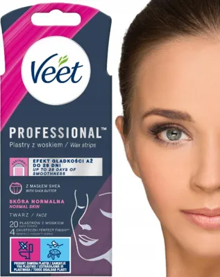Immagine prodotto di Veet cerette fredde per il viso, 20 pezzi.