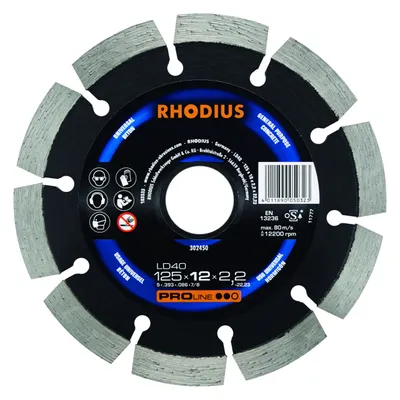 Produktbild von Rhodius Diamantscheiben LD 40 302450 125x12x2,2x22,23 Universal/Beton