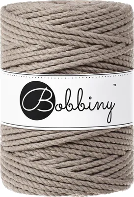 Zdjęcie produktu dla Bobbiny 3PLY Macramé Rope 5 mm 100 m Coffee Sznurek