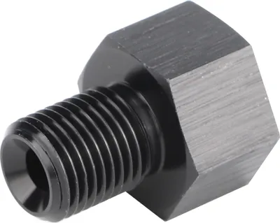 Produktbild von Reduzieradapter für Öldruckmanometer: 1/8 Zoll NPT Innengewinde auf M10x1,0 Außengewinde, Schwarz