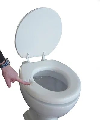 Produktbild von Toilettensitz gepolstert weich für komfortables Sitzen - Weiß 43002