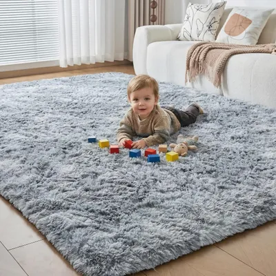 Zdjęcie produktu dla Omgoods - Dywan miękki - o wysokim włosiu - antypoślizgowy - nowoczesny - 120 x 180 cm - dywan