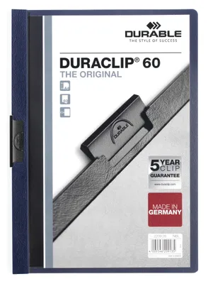 Immagine prodotto di DURABLE Cartellina con clip DURACLIP® 60 A4, Blu scuro, 220928