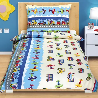 Immagine prodotto di Set di lenzuola in cotone - Blu - 140x200, 70x90