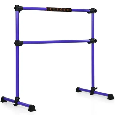 Produktbild von GOPLUS Ballettstange mit 2 Stangen, Ballet-Bar freistehend bis 50KG belastbar, Tanzstange mit Schaumstoffgriffen, stufenlos höhenverstellbar 120cm