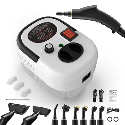 Image de Nettoyeur vapeur portatif - 2500 W - Réservoir d'eau de 1200 ml - Blanc - Nettoyeur haute pression portable