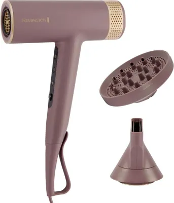 Obrázek produktu pro Remington EC8930 fén, 1600 W, 110 000 ot./min, 2 rychlosti, 3 nastavení teploty, ionizační vzduch, studený proud vzduchu, fialová/zlatá