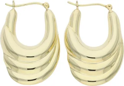 Produktbild von JuwelmaLux Creolen 925 Silber Gold plattiert JL16-06-0465
