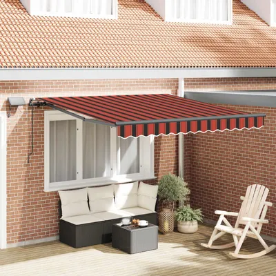 Obrázek produktu pro Maison Exclusive – výsuvná markýza v oranžové a hnědé barvě, 300 x 250 cm