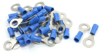 Produktbild von 30Stš¹ck PVC isolierte Ringkabelschuhe blau RV2-6 AWG 16-14