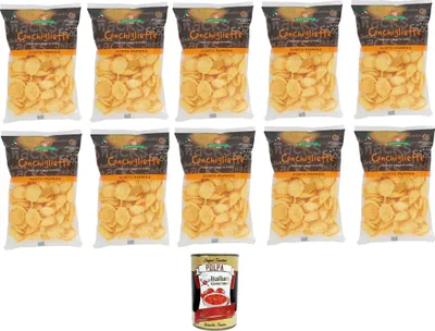 Produktbild von Gecchele Conchigliette Paprikageschmack – Snack auf Kartoffelbasis 10x 100gr+ Italian Gourmet polpa 400g